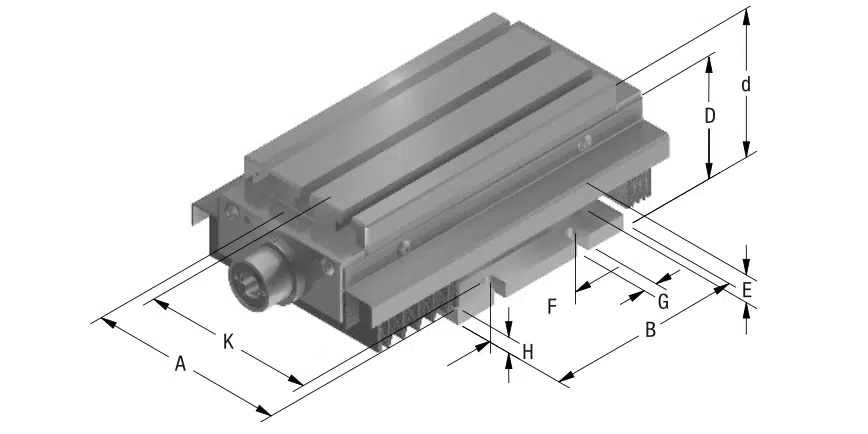 Grundplatten zur Befestigung von Schlittenführungen mit Balgabdeckungen